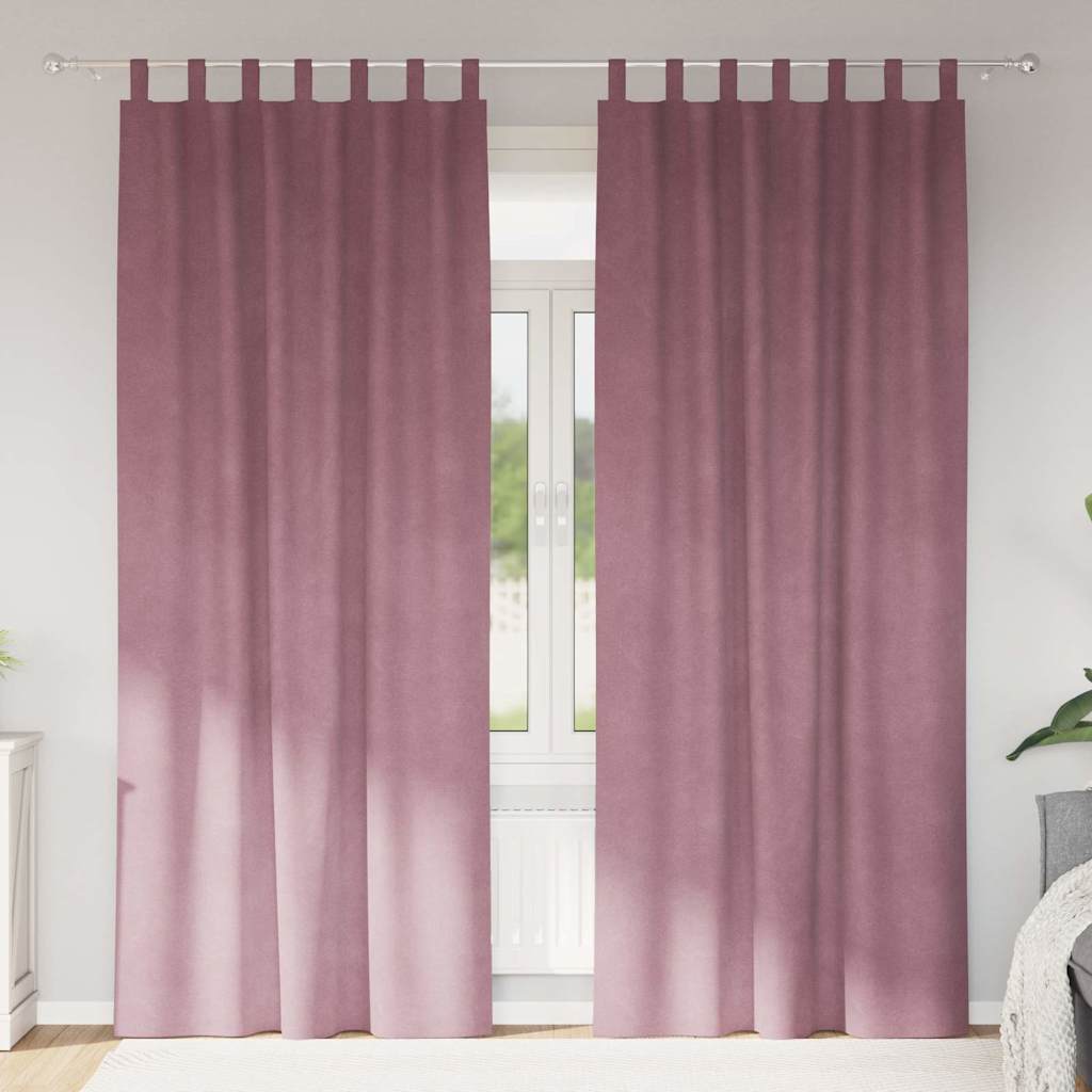 Gardiner 2 st Mörkrosa 140 x 245 cm Sammet