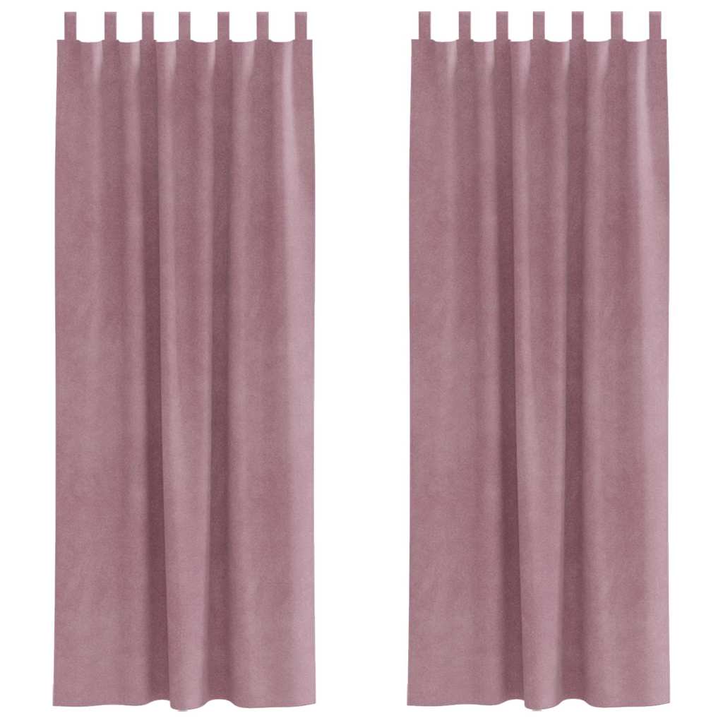 Gardiner 2 st Mörkrosa 140 x 245 cm Sammet