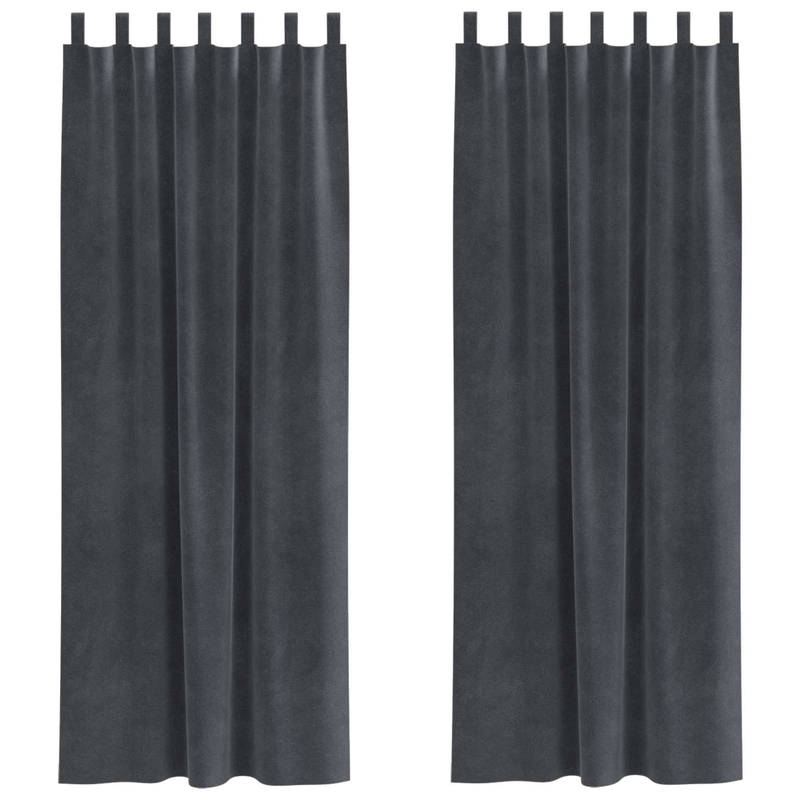 Mörkläggningsgardiner 2 st Ljusgrå 140 x 260 cm Sammet