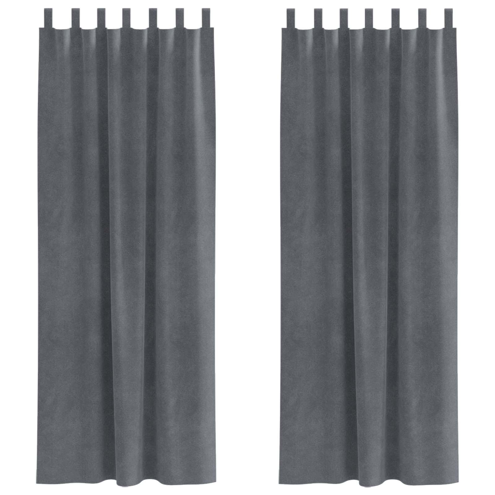 Mörkläggningsgardiner 2 st Ljusgrå 140 x 225 cm Sammet