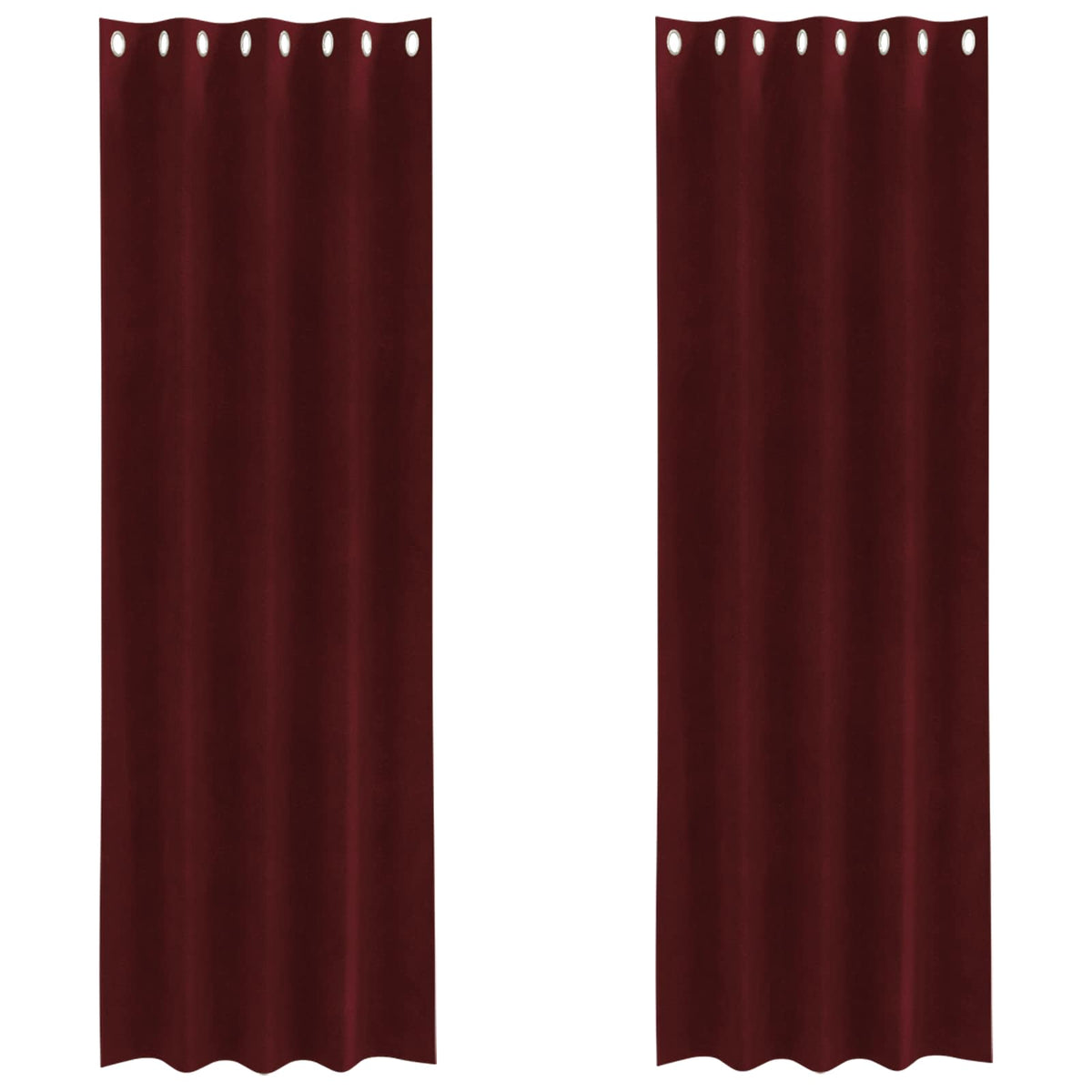 Gardiner 2 st Vinröd 140 x 225 cm Sammet