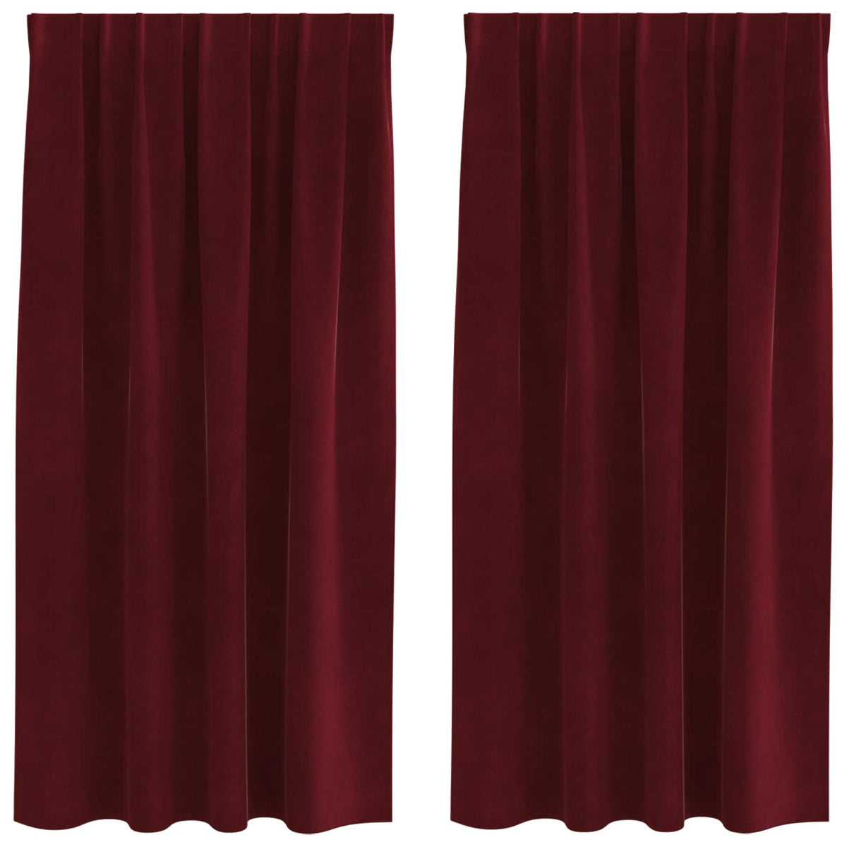 Gardiner 2 st Vinröd 140 x 175 cm Sammet
