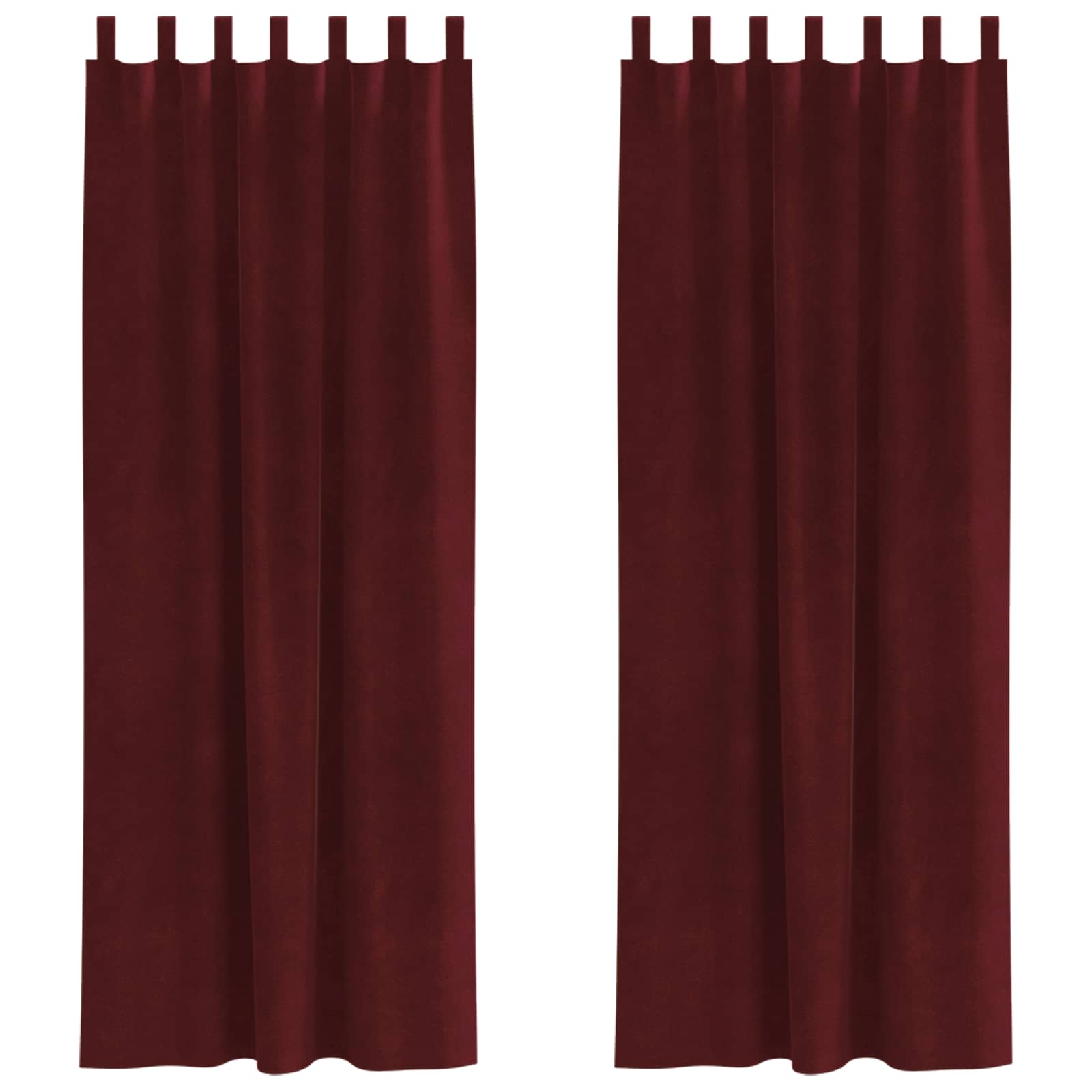 Mörkläggningsgardiner 2 st Vinröd 140 x 245 cm Sammet