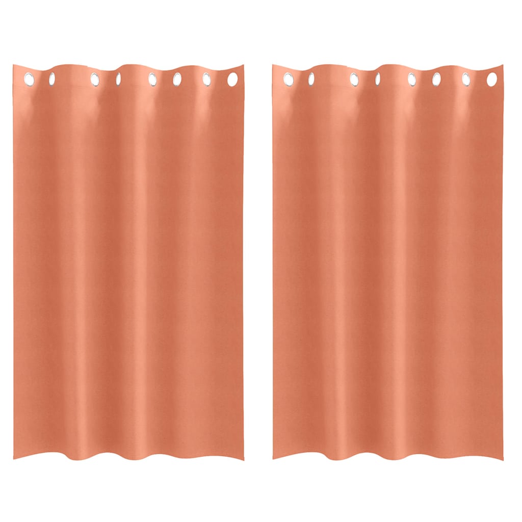 Mörkläggningsgardiner med Ringar 2 st Terracotta 175 x 140 cm