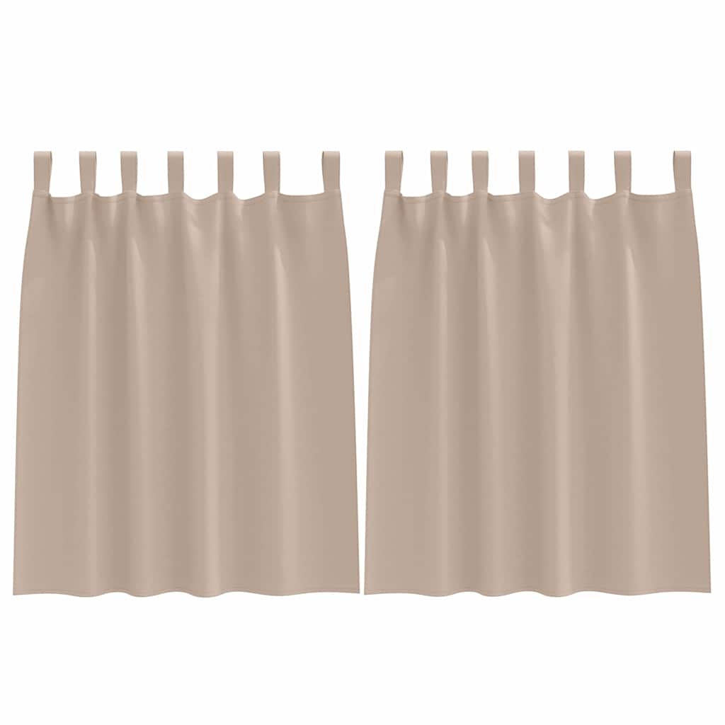 Mörkläggningsgardiner med Ringar 2 st Taupe 140 x 140 cm