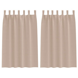 Mörkläggningsgardiner med Ringar 2 pcs Taupe 175 x 140 cm