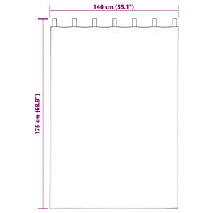 Mörkläggningsgardiner med Ringar 2 pcs Taupe 175 x 140 cm