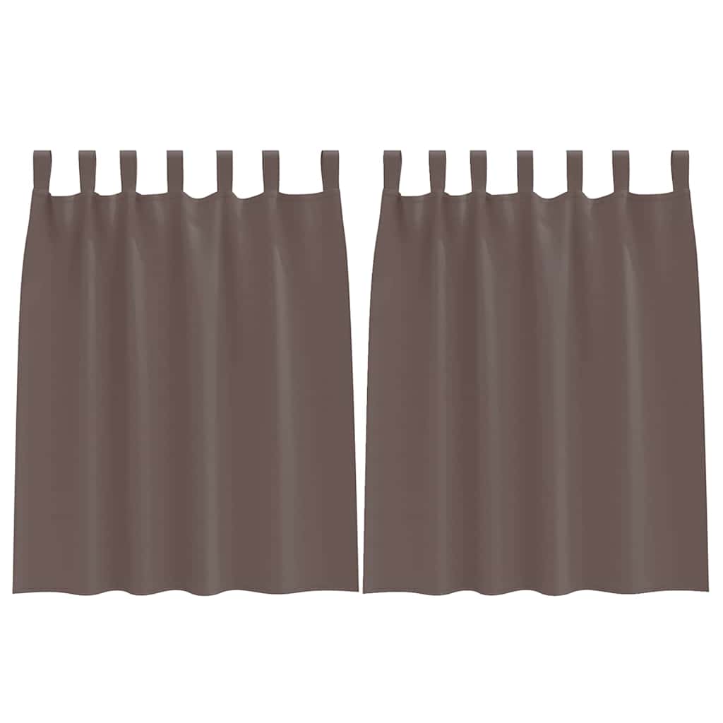 Mörkläggningsgardiner med Ringar 2 st Mörkbrun 140 x 140 cm