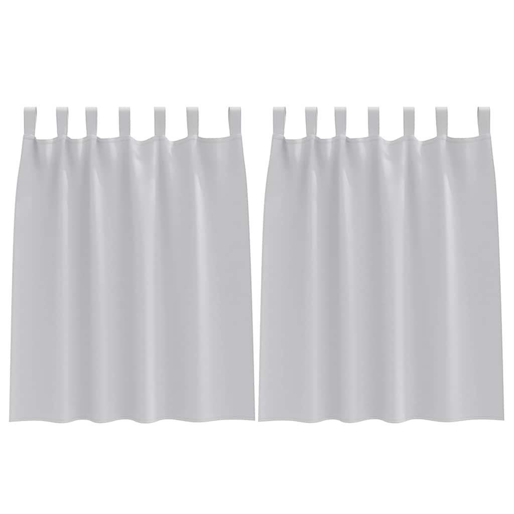 Mörkläggningsgardiner med Ringar 2 st Ljusgrå 140 x 140 cm