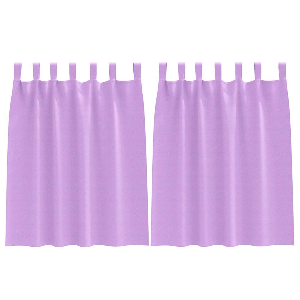Mörkläggningsgardiner med Ringar 2 st Lila 140 x 140 cm