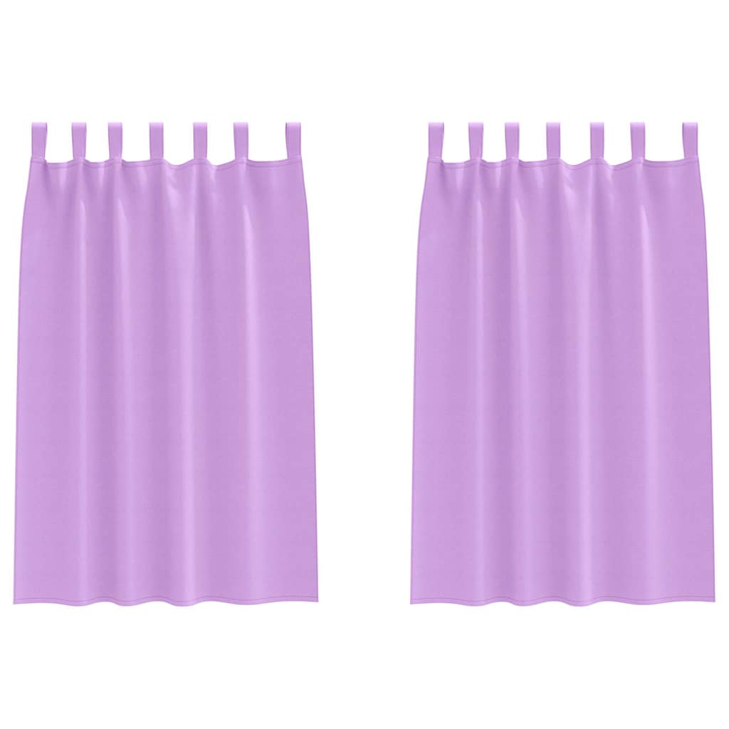 Mörkläggningsgardiner med Ringar 2 st Lila 175 x 140 cm