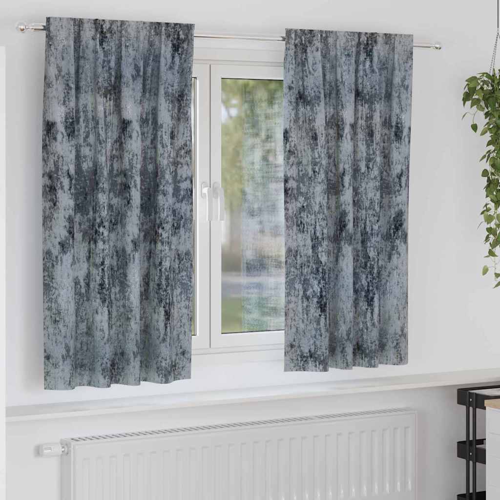 Sammetsgardiner 2 st Silvergrå 175 x 140 cm Sammet