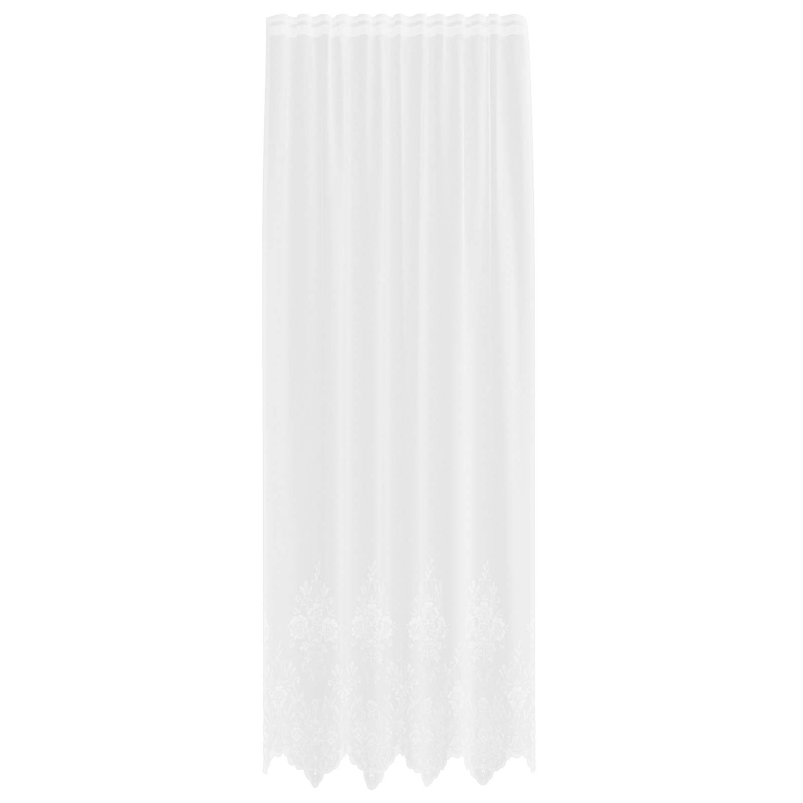 Spetsgardin Vit 260 x 150 cm Polyester