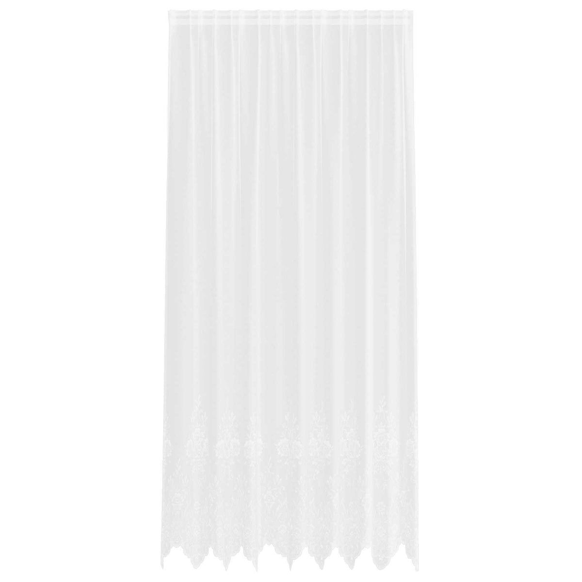 Spetsgardin Vit 280 x 200 cm Polyester