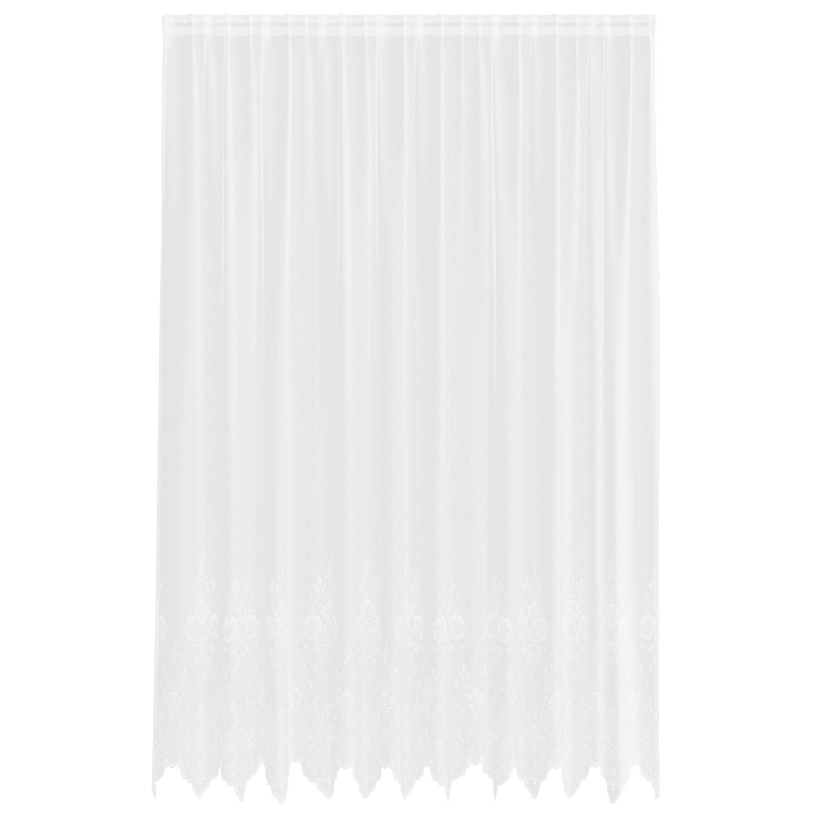 Spetsgardin Vit 300 x 300 cm Polyester