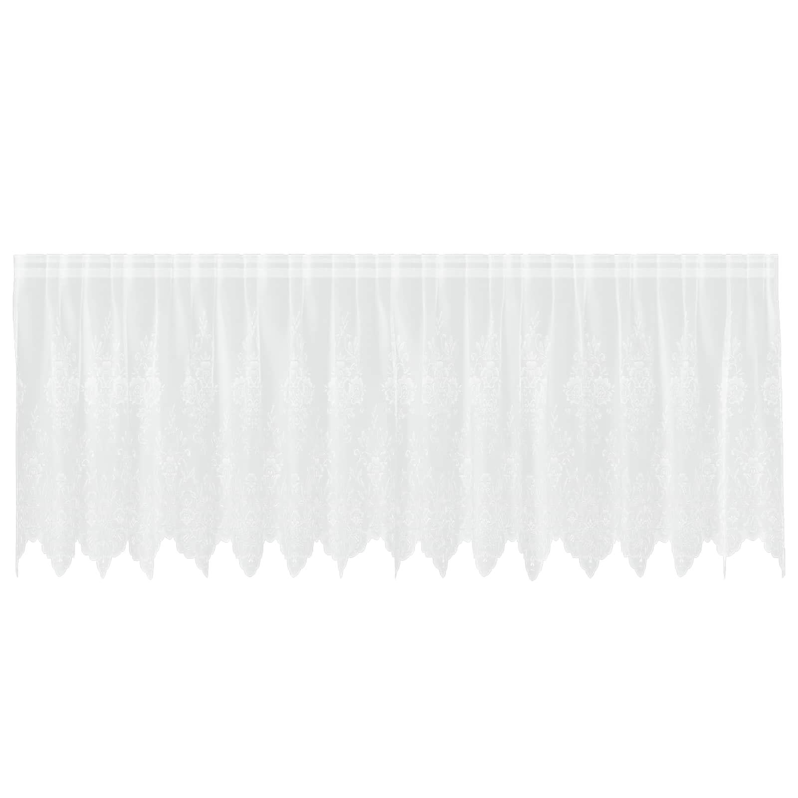 Spetsgardin Vit 100 x 400 cm Polyester