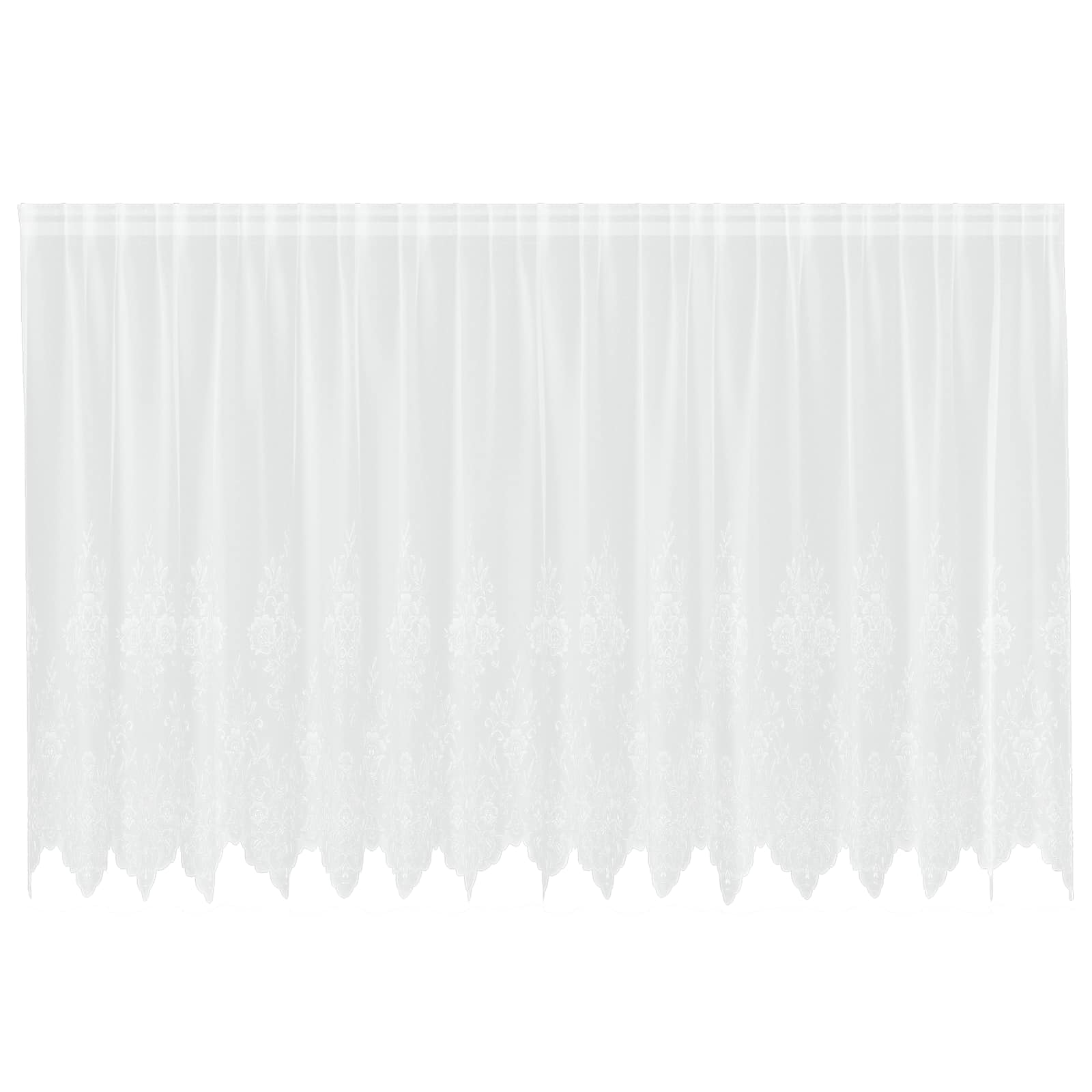Spetsgardin Vit 160 x 400 cm Polyester