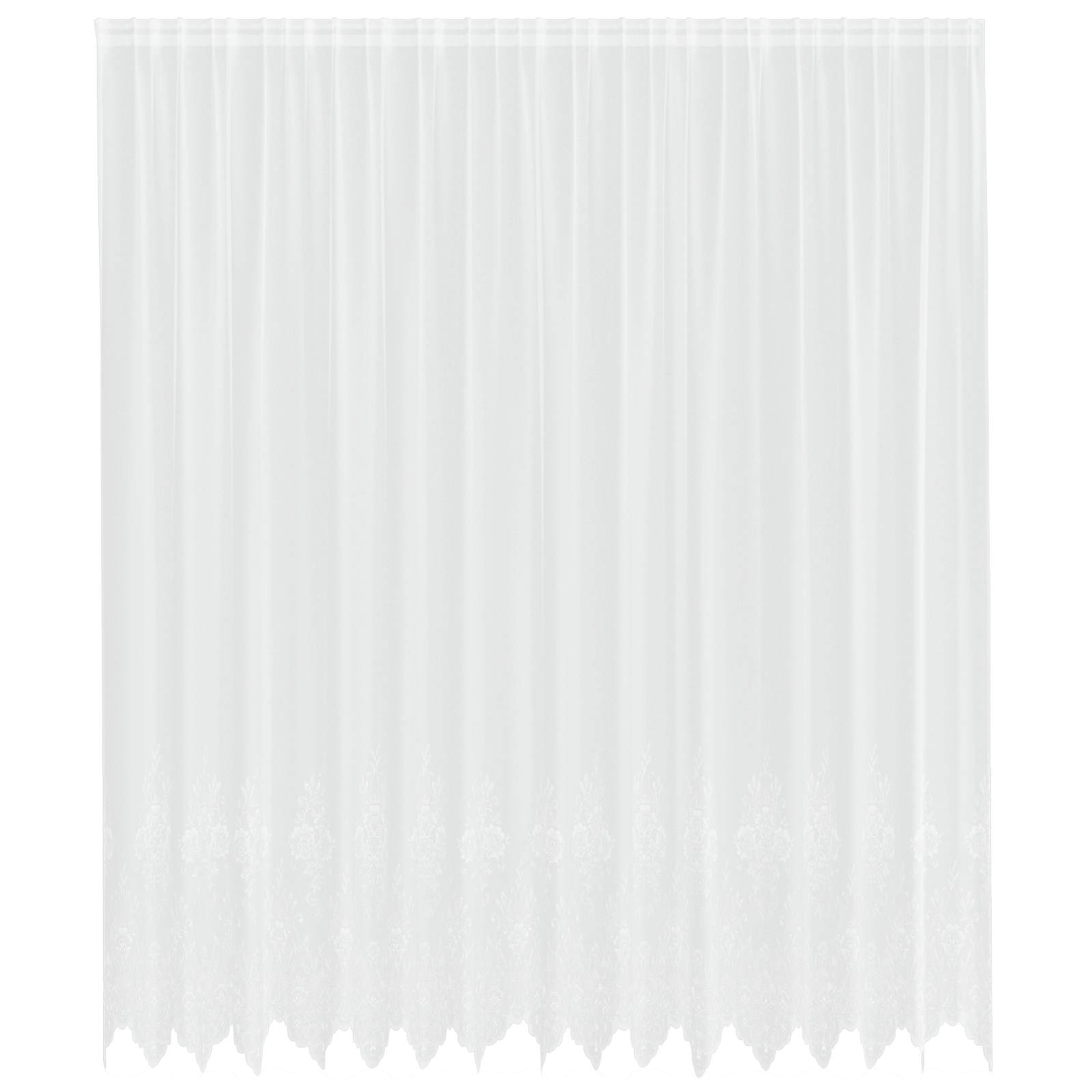 Spetsgardin Vit 260 x 400 cm Polyester