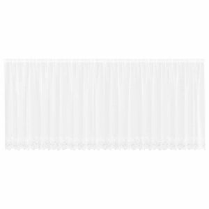 Spetsgardin med gardiner Blommor Vit 180 x 600 cm Polyester