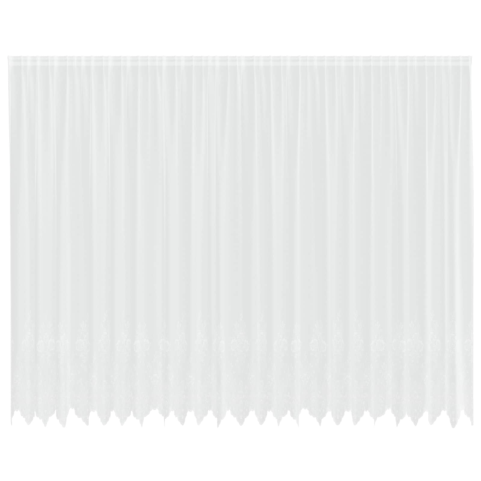 Spetsgardin Vit 300 x 600 cm Polyester