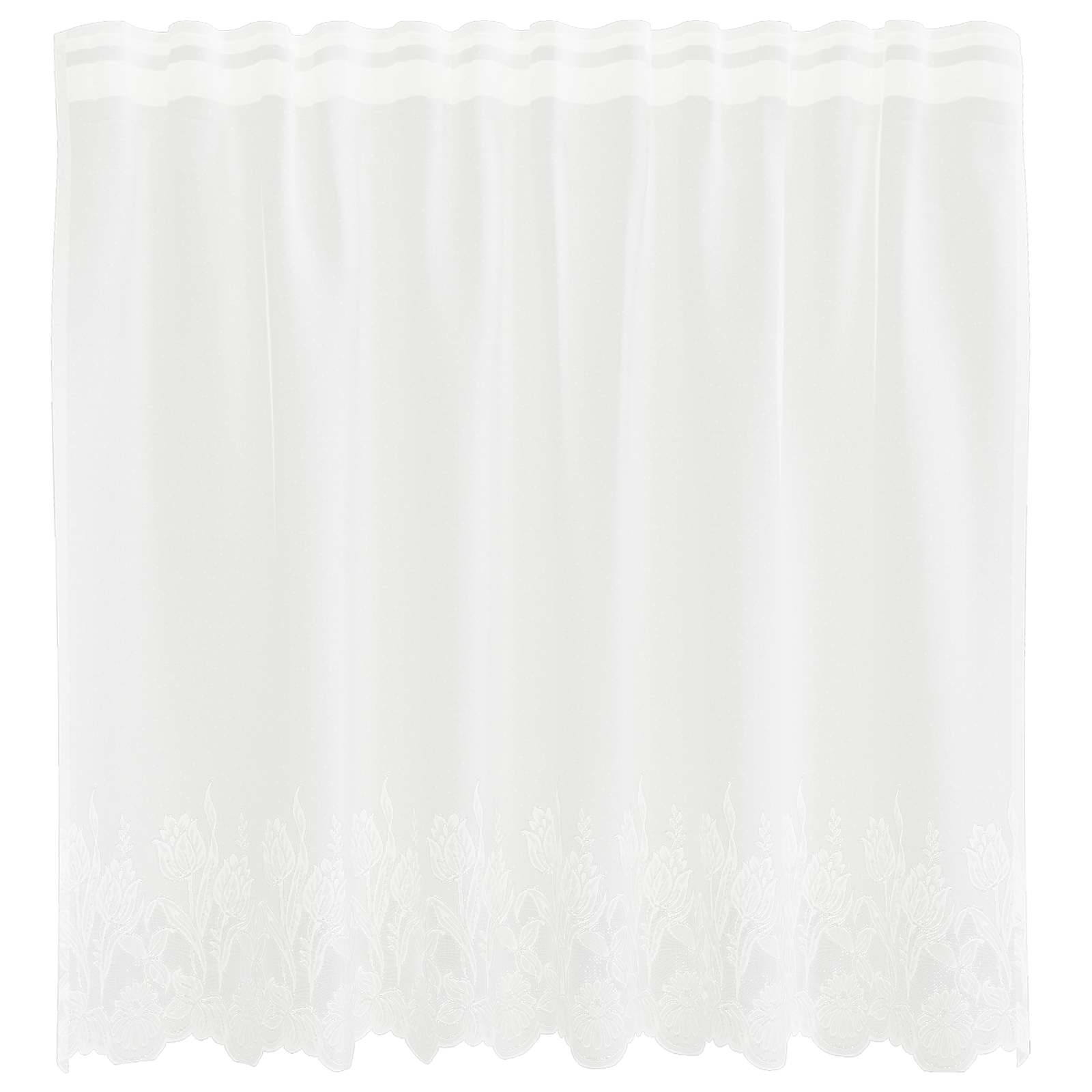 Spetsgardin Vit 80 x 150 cm Polyester