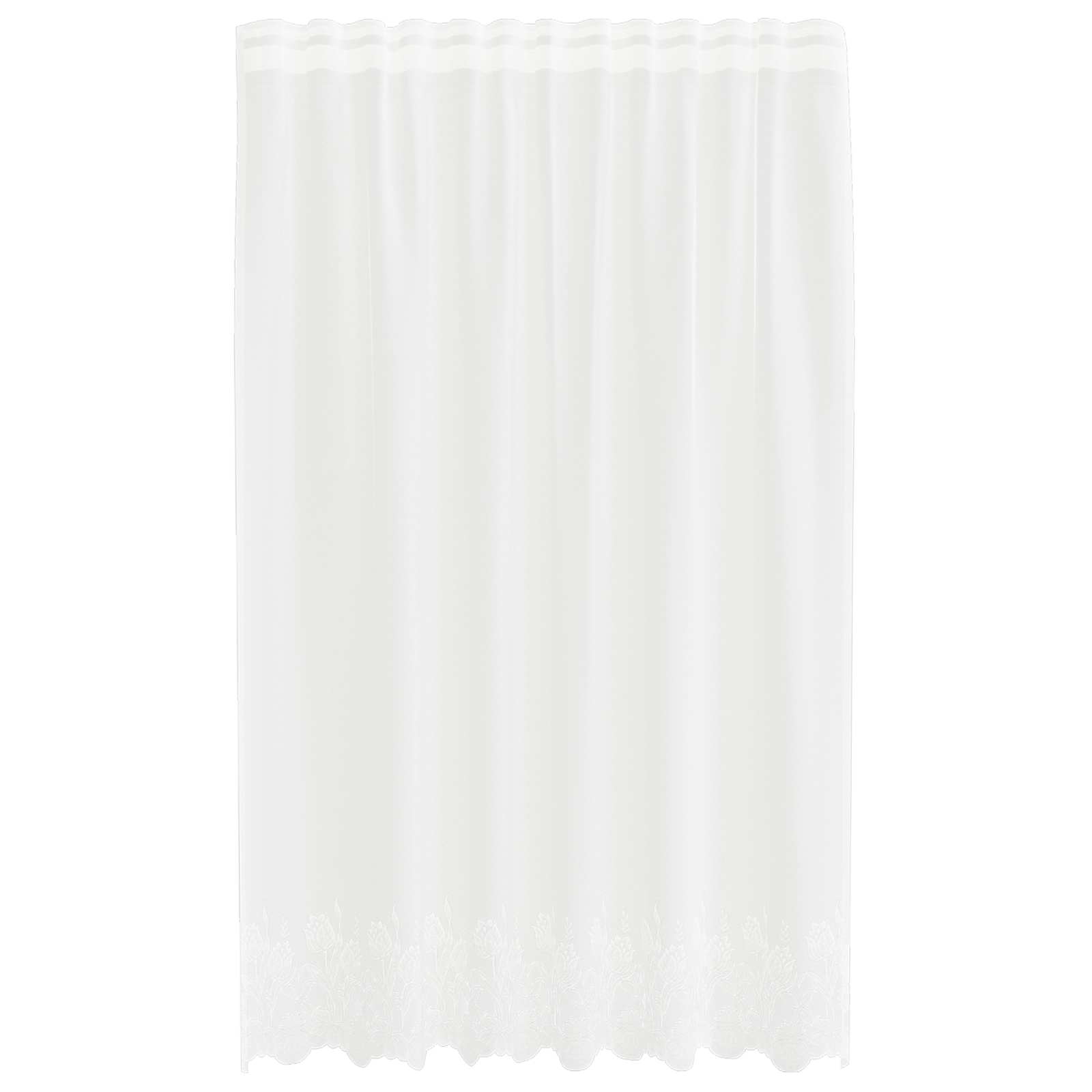 Spetsgardin Vit 240 x 150 cm Polyester