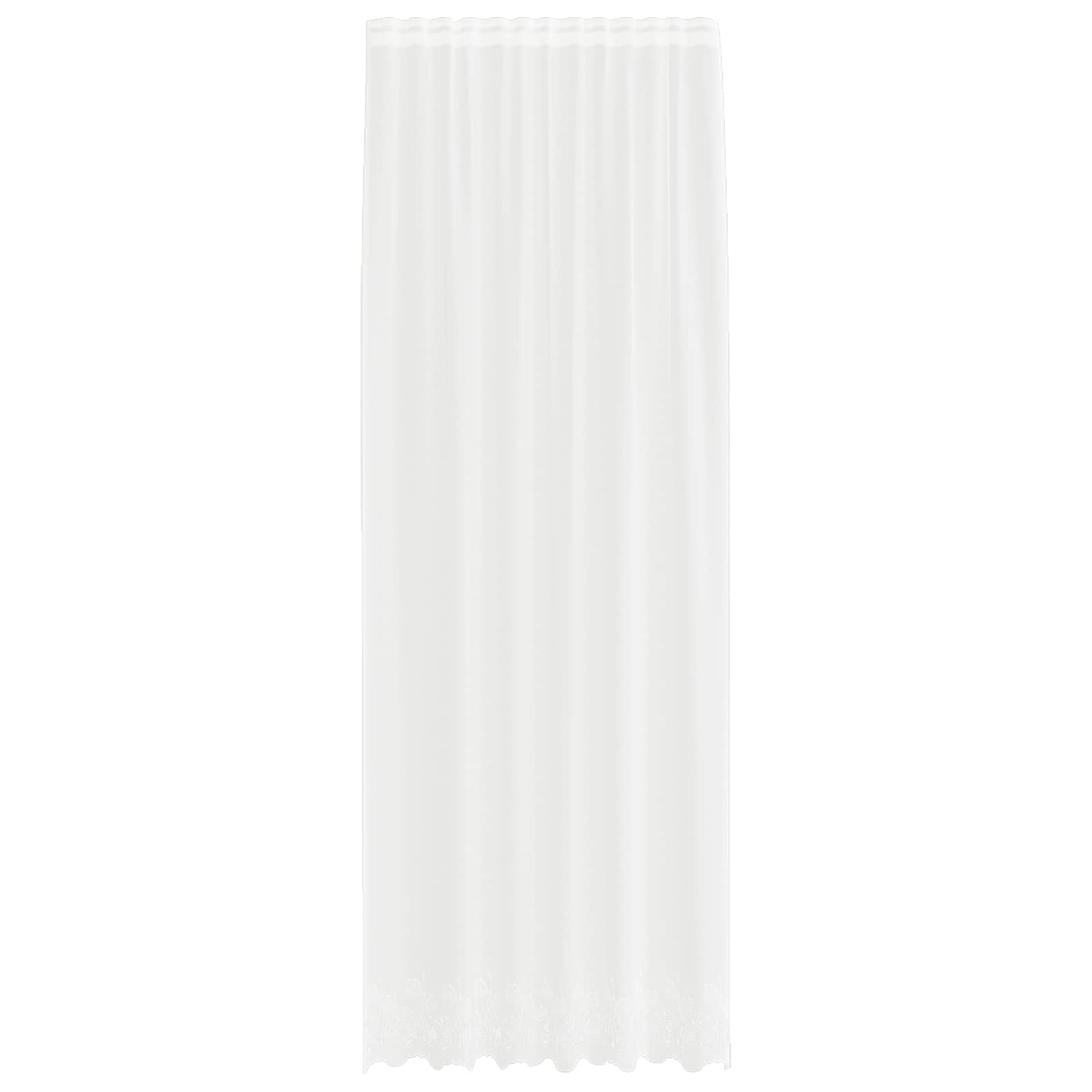 Spetsgardin Vit 260 x 150 cm Polyester