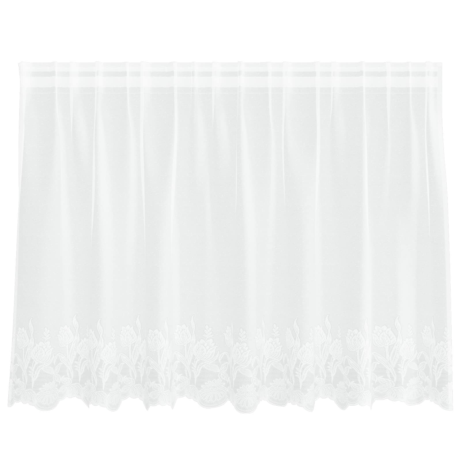 Spetsgardin Vit 100 x 200 cm Polyester