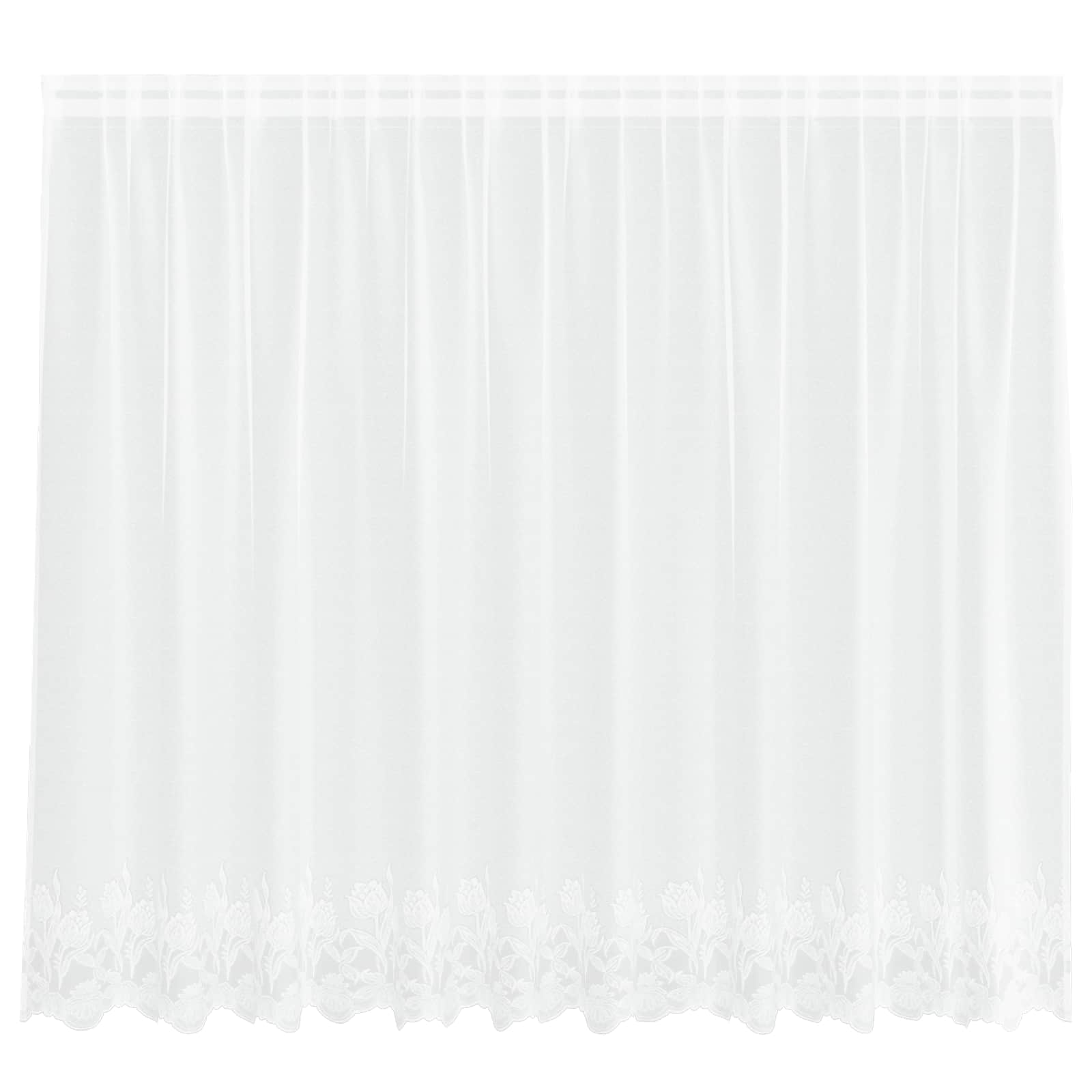 Spetsgardin Vit 160 x 300 cm Polyester