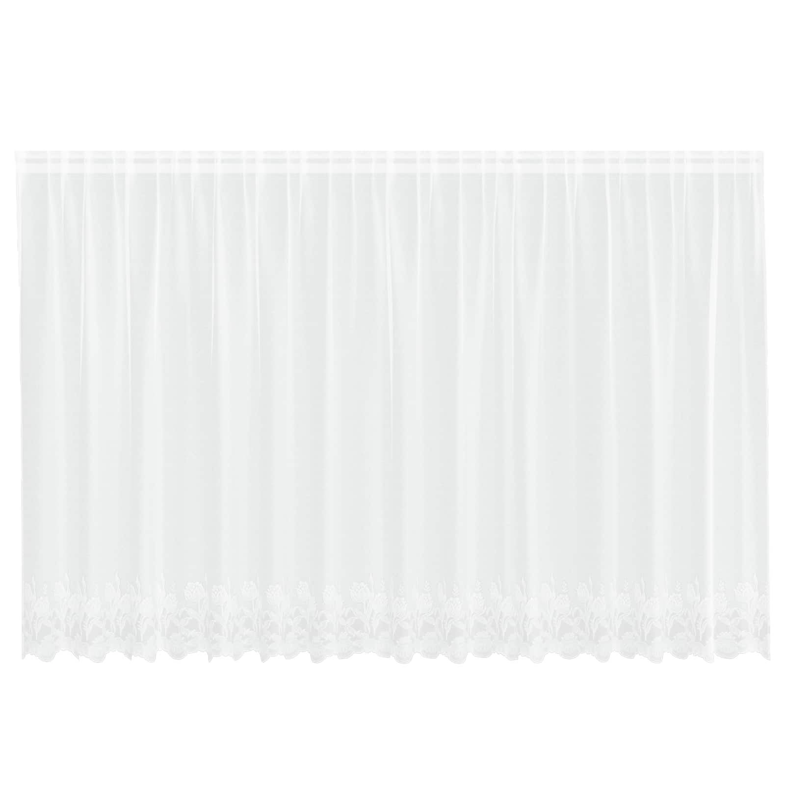 Spetsgardin Vit 180 x 400 cm Polyester