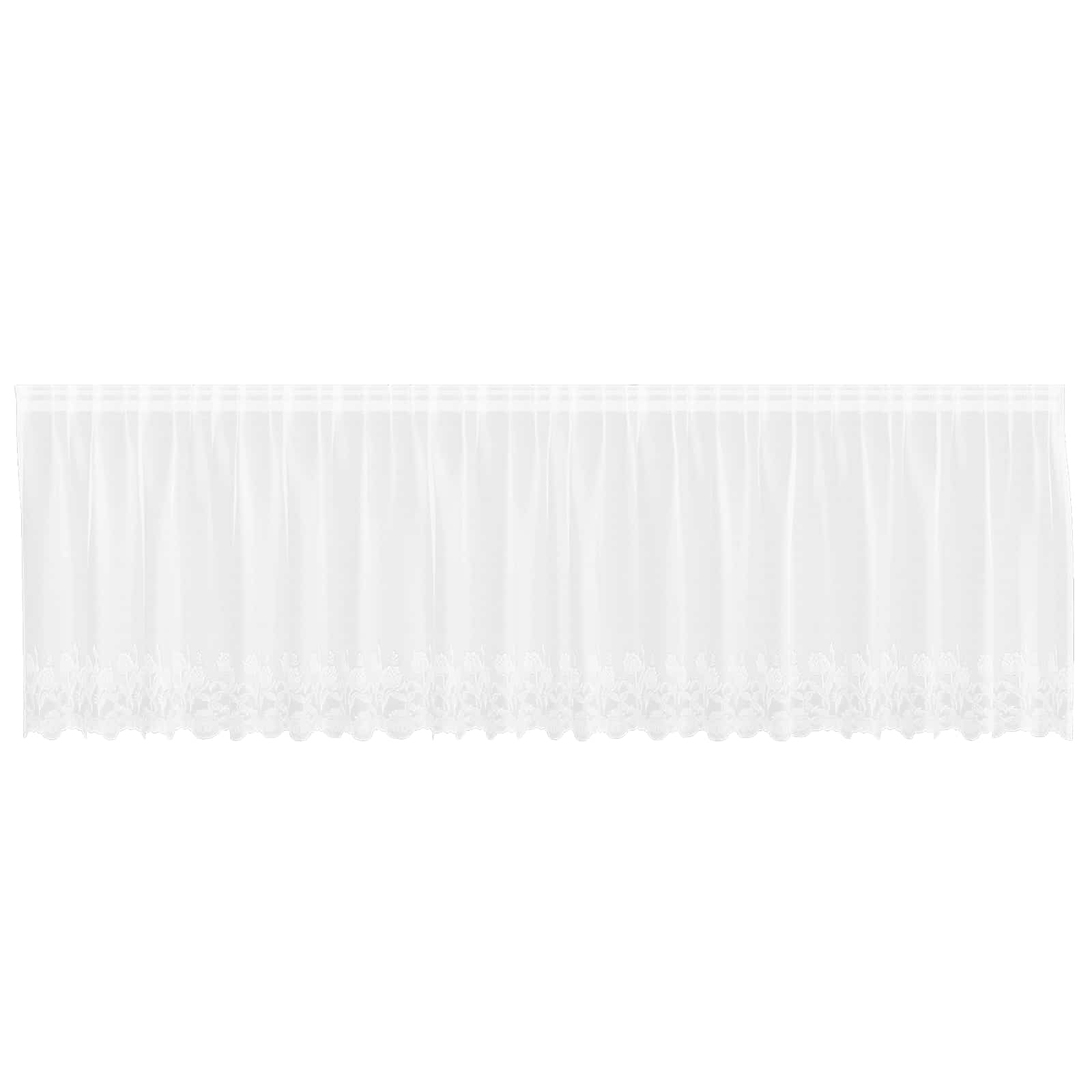 Spetsgardin Vit 100 x 500 cm Polyester