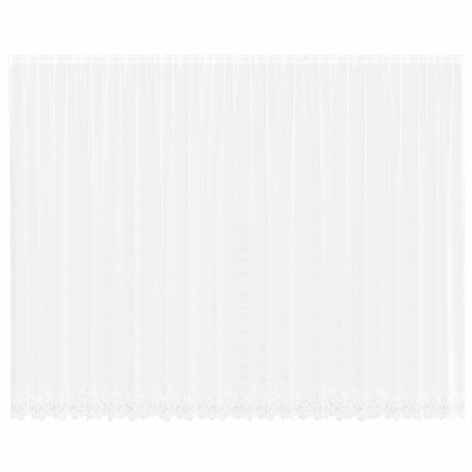 Spetsgardin Vit 300 x 600 cm Polyester