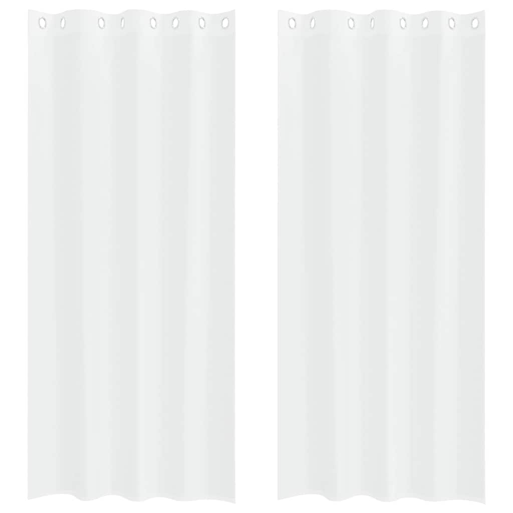 Voile Gardin 2 st Vit 260 x 140 cm Polyester