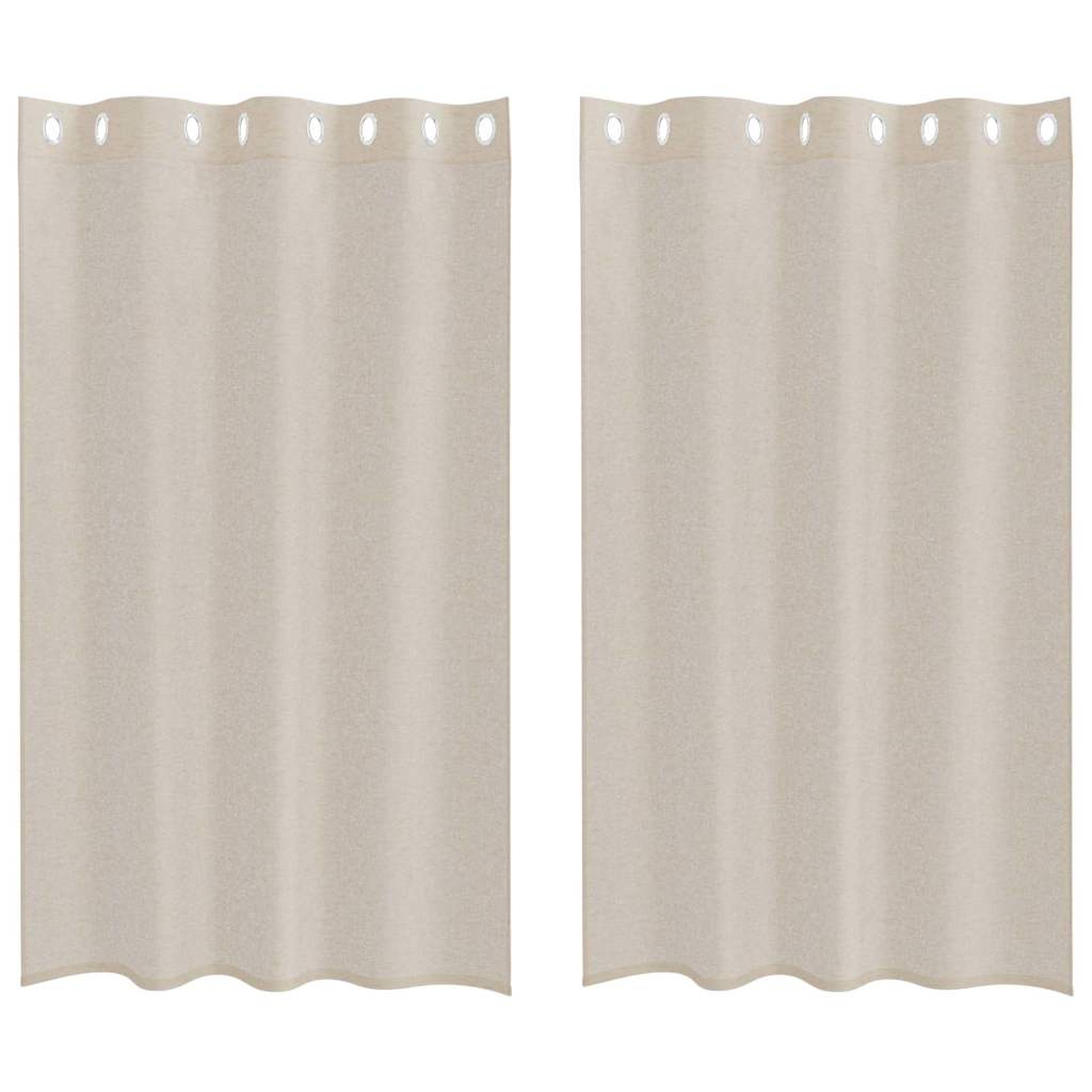 Voile Gardin 2 st Sand 175 x 140 cm Polyester