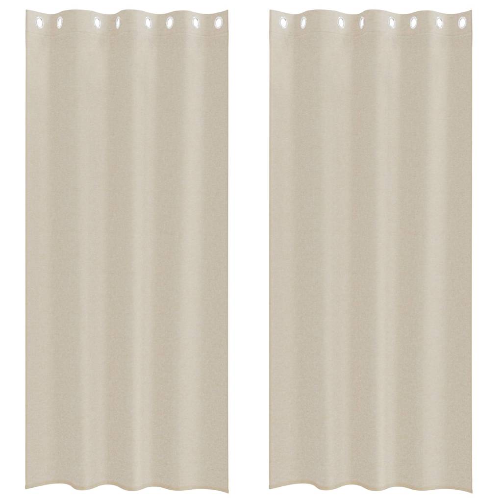 Voile Gardin 2 st Sand 260 x 140 cm Polyester