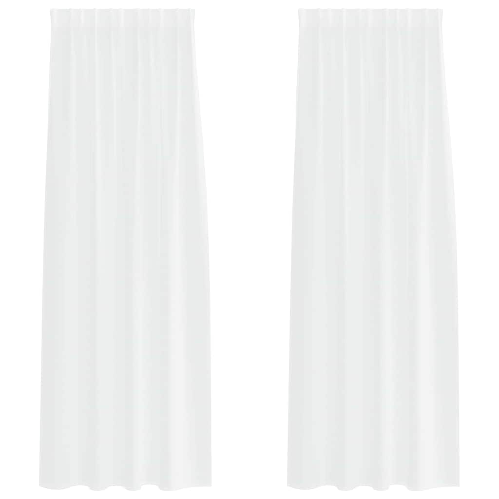 Voile Gardin 2 st Vit 260 x 140 cm Polyester