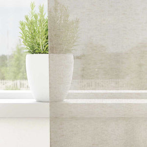 Voile Gardin med gardiner 2 pcs Sand 140x140cm Polyester