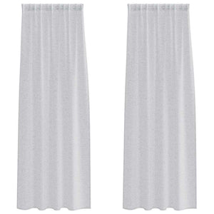 Voile Gardin med gardiner 2 pcs Ljusgrå 140x260cm Polyester