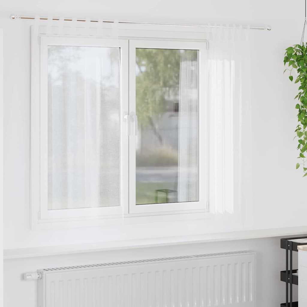 Voile Gardin 2 st Vit 175 x 140 cm Polyester