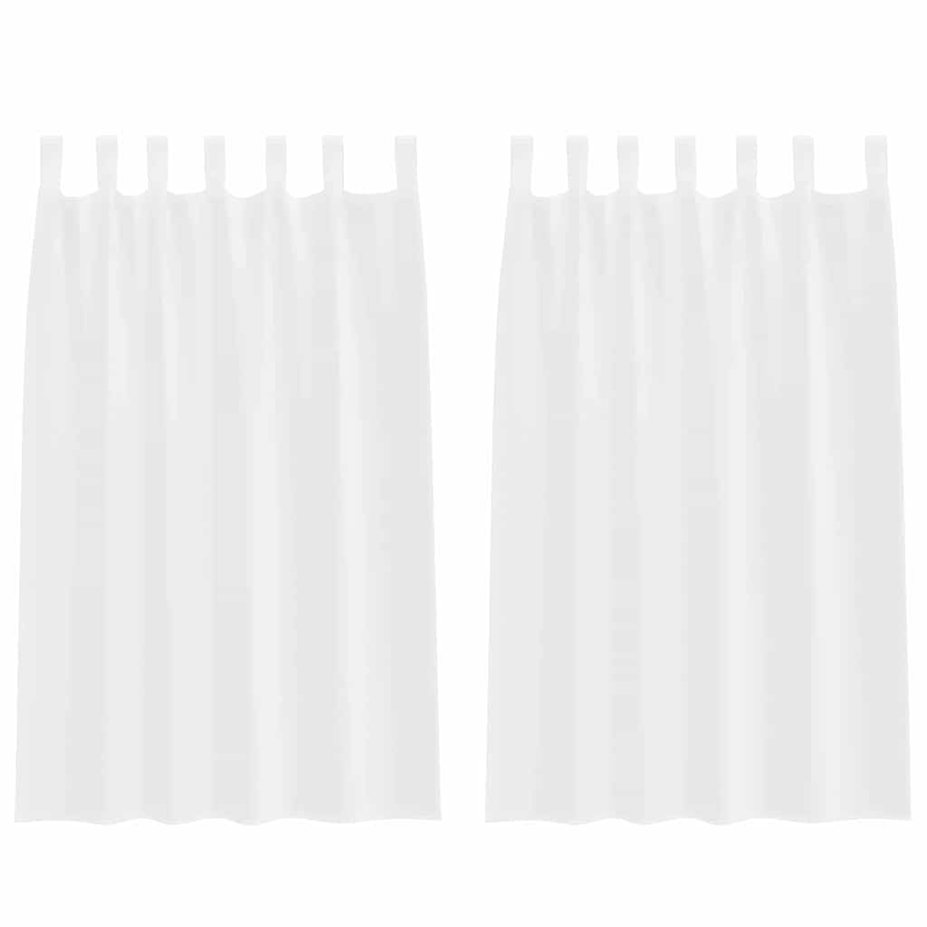 Voile Gardin 2 st Vit 175 x 140 cm Polyester