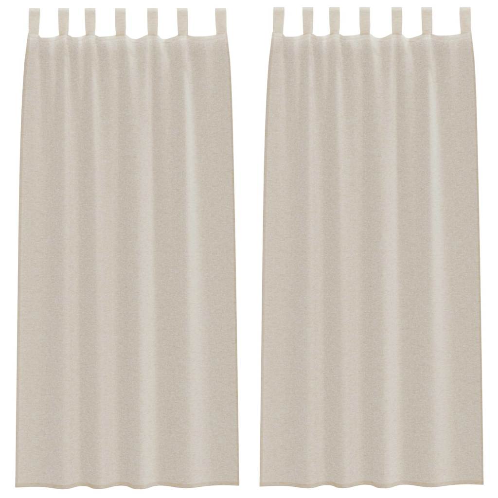 Voile Gardin 2 st Sand 245 x 140 cm Polyester