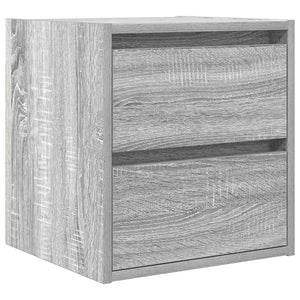 Vägghängt sängbord grå sonoma 38x34x40 cm