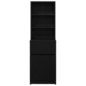 Sängbord svart 39x35x125 cm konstruerat trä