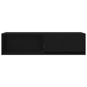 TV-bänkar 2 st svart ek 100x31x25,5 cm konstruerat trä