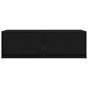 TV-bänkar 2 st svart ek 80x31x25,5 cm konstruerat trä