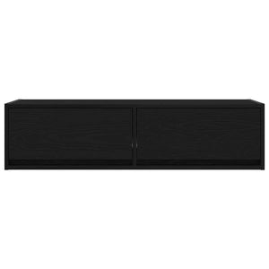 TV-skåp med låda Svart ek 100 x 31 x 25,5 cm Konstruerat trä