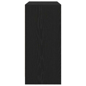 Skänk med lådor och dörrar svart ek 70,5x34x74,5 cm