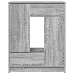 Skänk med lådor och dörrar grå sonoma 73x31x90 cm