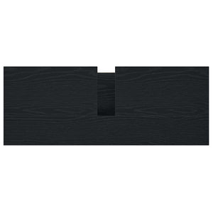 Tvättställsskåp med lådor svart ek 90x34,5x60 cm