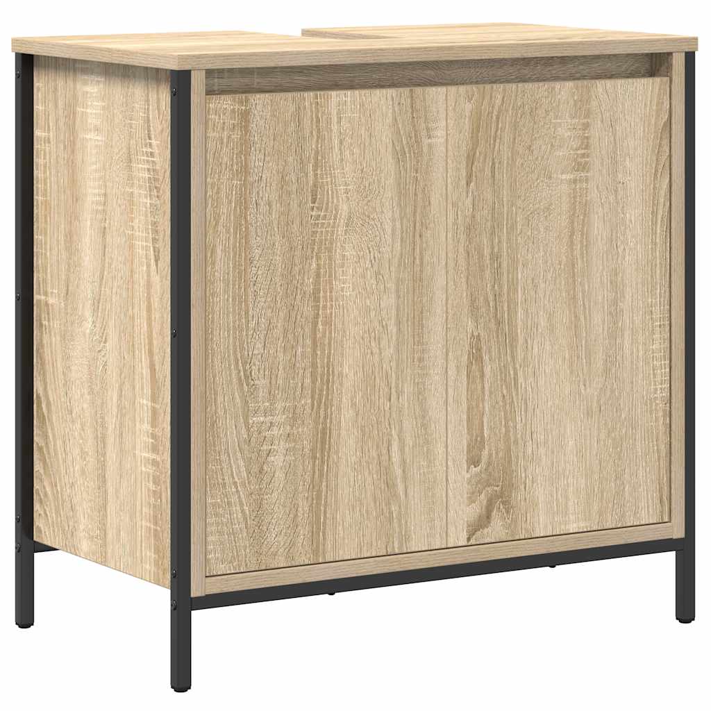 Tvättställsskåp för badrum sonoma-ek 60x34,5x60 cm